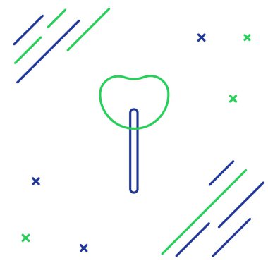 Line Lolipop simgesi beyaz arkaplanda izole edildi. Yemek, lezzetli bir sembol. Renkli taslak konsepti. Vektör.