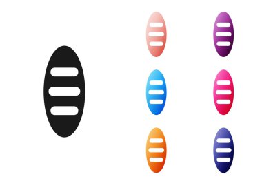 Beyaz arkaplanda siyah ekmek simgesi izole edildi. Simgeleri renklendirin. Vektör.