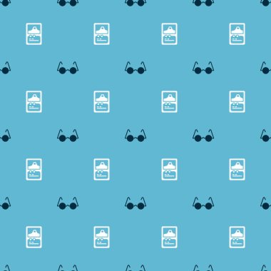 Gözlük ve Kart oyununu pürüzsüz bir modele ayarla. Vektör.