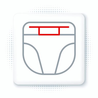 Beyaz arka planda izole edilmiş köpek resmi için çizgi bezi. Hayvan hijyeni aksesuarı. Renkli taslak konsepti. Vektör.