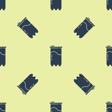 Mavi Su filtresi kartuş simgesi sarı arka planda izole edilmiş kusursuz desen. Vektör.