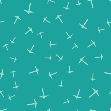 Yeşil Kazma simgesi yeşil arkaplanda izole edilmiş kusursuz desen. Vektör.