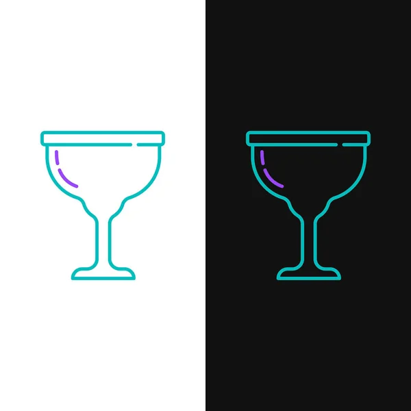 Line Jewish Goblet Icon Isolated White Black Background Jewish Wine — Stock Vector