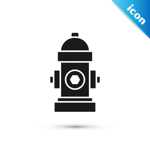 Grey Fire Hydrant Icon Isolated White Background Vector — Stock Vector