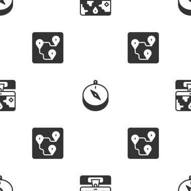 Monitörü konum işaretleyicisi, pusula ve rota ile kusursuz bir şekilde ayarla. Vektör.