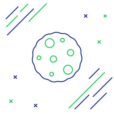 Beyaz arka planda izole edilmiş çikolatalı kurabiye ya da bisküvi. Renkli taslak konsepti. Vektör.