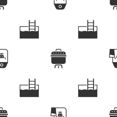 Süt, tencere ve yüzme havuzu için kağıt paketleri ayarlayın. Vektör.