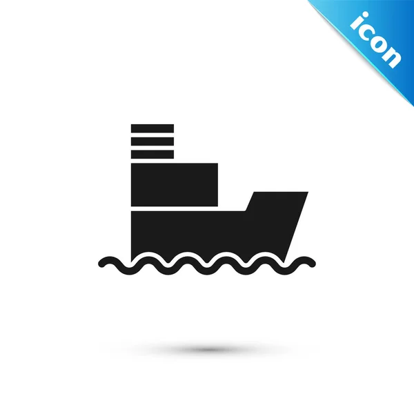 Ікона Сірого Корабля Ізольована Білому Тлі Концепція Страхування Безпека Безпека — стоковий вектор