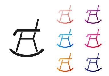 Siyah Kol Koltuğu simgesi beyaz arkaplanda izole edildi. Simgeleri renklendirin. Vektör.