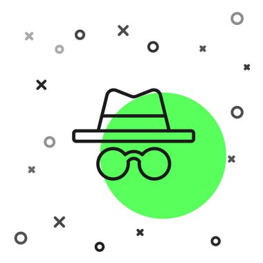 Siyah çizgi Kimlik Değiştirme kipi simgesi beyaz arkaplanda izole edildi. Vektör.