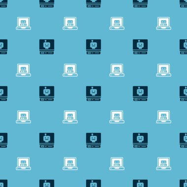 Robot 'u kusursuz bir kalıba sokun ve yaratın. Vektör.