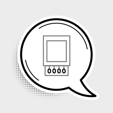 Açık satır kibrit kutusu ve gri arkaplanda izole edilmiş simge eşleşmesi. Renkli taslak konsepti. Vektör.