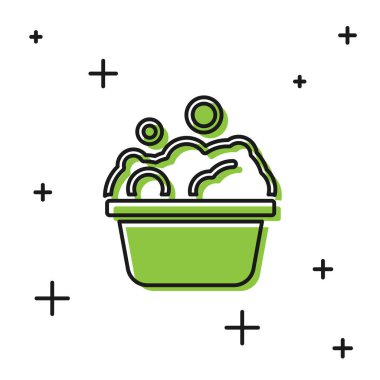 Siyah Evcil Hayvanlar banyo ikonu beyaz arka planda izole edilmiş. Vektör.