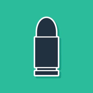 Mavi Kurşun simgesi yeşil arkaplanda izole edildi. Vektör.