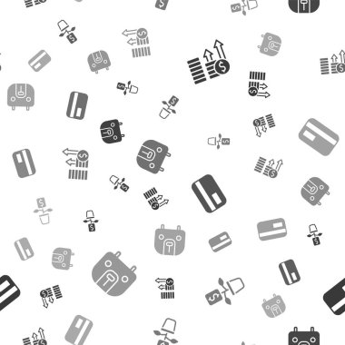 Finansal büyüme ve dolar, dolar fabrikası, kredi kartı ve ayı pazarını sorunsuz bir şekilde ayarla. Vektör.