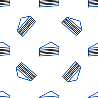 Çizgi Keki simgesi beyaz arkaplanda izole edilmiş pürüzsüz desen. Doğum günün kutlu olsun. Renkli taslak konsepti. Vektör.