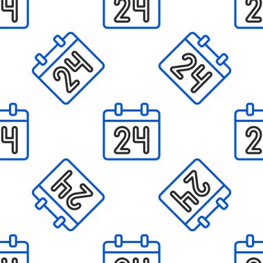 Çizgi Takvimi simgesi beyaz arkaplanda izole edilmiş kusursuz desen. Olay hatırlatma sembolü. Renkli taslak konsepti. Vektör.