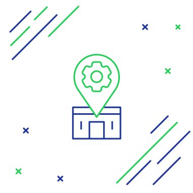 Hat Bisiklet Onarım Servis simgesi beyaz arkaplanda izole edildi. Renkli taslak konsepti. Vektör.