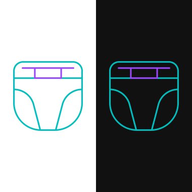 Beyaz ve siyah arkaplanda izole edilmiş köpek resmi için çizgi bezi. Hayvan hijyeni aksesuarı. Renkli taslak konsepti. Vektör.