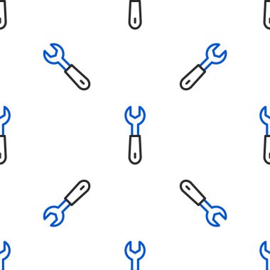 Çizgi Anahtarı simgesi beyaz arkaplanda izole edilmiş pürüzsüz desen. Renkli taslak konsepti. Vektör.