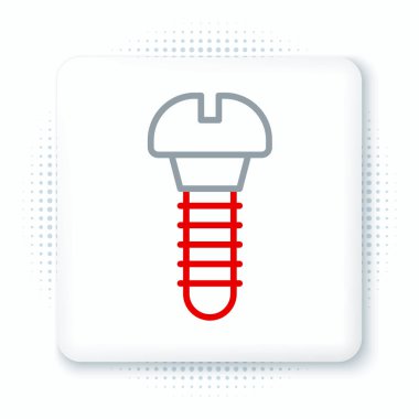 Metalik çizgi simgesi beyaz arkaplanda izole edildi. Renkli taslak konsepti. Vektör.