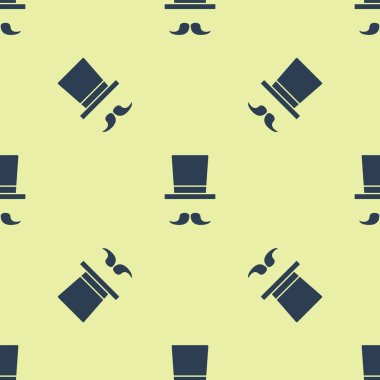 Mavi Sihirbaz ikonu sarı arka planda kusursuz desen izole etti. Vektör.