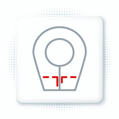 Hat Dalış Kaputu simgesi beyaz arkaplanda izole edildi. Zıpkınla balık avlama şapkası. Su altı ekipmanları. Renkli taslak konsepti. Vektör.