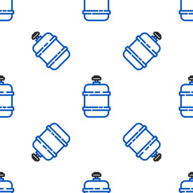 Propan gazı ikonu beyaz arka planda izole edilmiş. Yanabilir benzin deposu ikonu. Renkli taslak konsepti. Vektör.