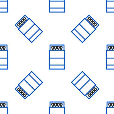 Satır Açık kibrit kutusu ve beyaz arkaplanda izole edilmiş simgeyle eşleşiyor. Renkli taslak konsepti. Vektör.