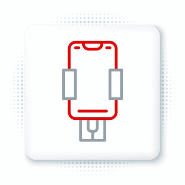 Telefon rehberi simgesi beyaz arkaplanda izole edildi. Renkli taslak konsepti. Vektör.