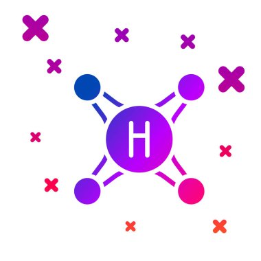 Beyaz arkaplanda izole edilmiş renkli musluk ikonu. Kademeli rastgele dinamik şekiller. Vektör.