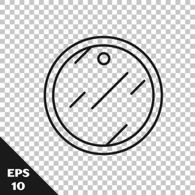 Siyah çizgi kesme tahtası simgesi şeffaf arkaplanda izole edildi. Kesme tahtası sembolü. Vektör.