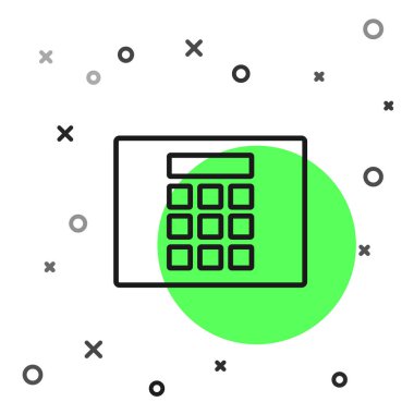 Siyah çizgi parola koruması ve güvenlik erişim simgesi beyaz arkaplanda izole edildi. Güvenlik, güvenlik, koruma, gizlilik kavramı. Vektör.