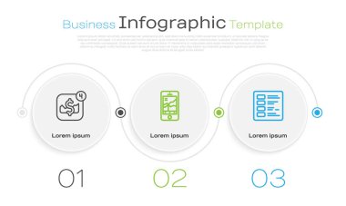Mobil hisse senedi ticareti ve Business finansı raporlarını hazırla. Ticari bilgi şablonu. Vektör.