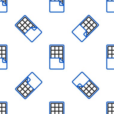 Çikolata çizgisi simgesi beyaz arka planda izole edilmiş. Renkli taslak konsepti. Vektör.