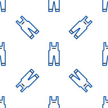 Çizgi çalışması simgesi beyaz arkaplanda izole edilmiş kusursuz desen. Renkli taslak konsepti. Vektör.