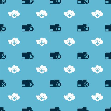 Silme dizinini ayarla ve pürüzsüz desen üzerine bulut ekle. Vektör.