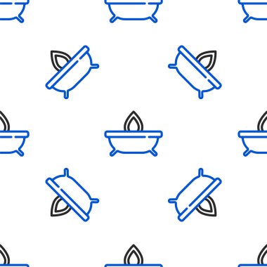 Aroma çizgi mum simgesi beyaz arkaplanda izole edilmiş pürüzsüz desen. Renkli taslak konsepti. Vektör.