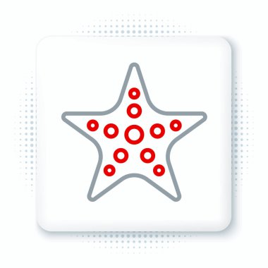 Denizyıldızı simgesi beyaz arkaplanda izole edildi. Renkli taslak konsepti. Vektör.