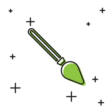 Siyah saplı süpürge simgesi beyaz arkaplanda izole edildi. Temizlik hizmeti konsepti. Vektör.