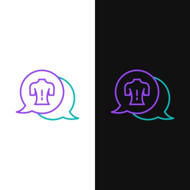 Çizgi Masaj simgesi beyaz ve siyah arkaplanda izole edildi. Rahatlatıcı, boş zaman. Renkli taslak konsepti. Vektör.