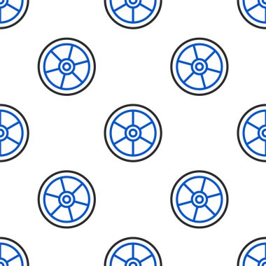 Bisiklet tekeri simgesi beyaz arkaplanda izole edilmiş. Bisiklet yarışı. Olağanüstü bir spor. Spor malzemeleri. Renkli taslak konsepti. Vektör.