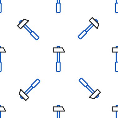 Çizgi Çekici simgesi beyaz arkaplanda izole edilmiş kusursuz desen. Tamir için bir araç. Renkli taslak konsepti. Vektör.