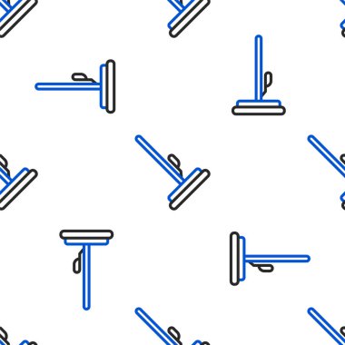 Çizgi Temizleme simgesi beyaz arkaplanda izole edilmiş kusursuz desen. Temizlik hizmeti konsepti. Renkli taslak konsepti. Vektör.