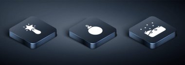 Isometric Noel yıldızı, Kartopu ve top ikonu. Vektör.