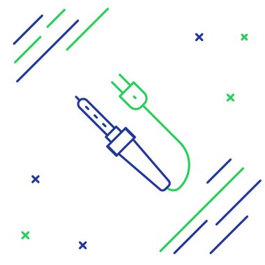 Hat lehim simgesi beyaz arkaplanda izole edildi. Renkli taslak konsepti. Vektör.