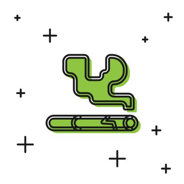 Siyah sigara simgesi beyaz arkaplanda izole edilmiş. Tütün tabelası. Sigara içme sembolü. Vektör.