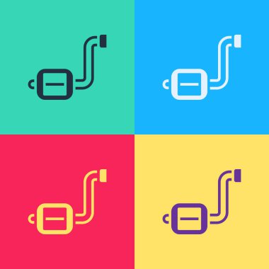 Pop Art Bisiklet pedalı simgesi renk arkaplanında izole edildi. Vektör.