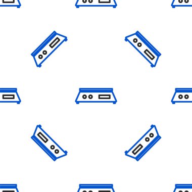 Çizgi Elektronik ölçeklendirme simgesi beyaz arkaplanda izole edilmiş pürüzsüz desen. Ağırlık ölçüm aletleri. Renkli taslak konsepti. Vektör.