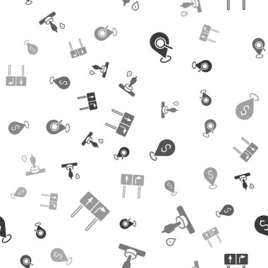 Arama konumu, konumu ve anıtı belirleyin. Nakit ve Yol trafik işaretleri pürüzsüz. Vektör.